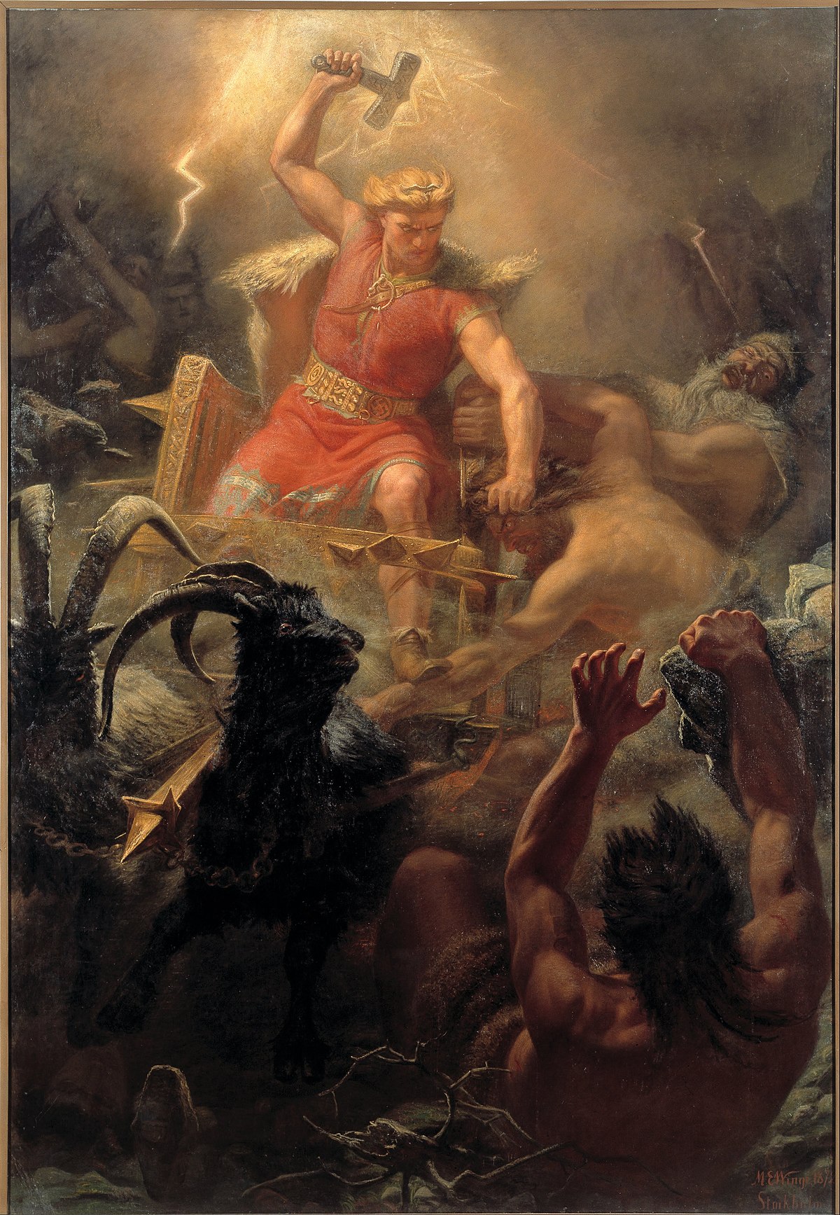 Mårten Eskil Winge- "Tor's Fight with the Giants"